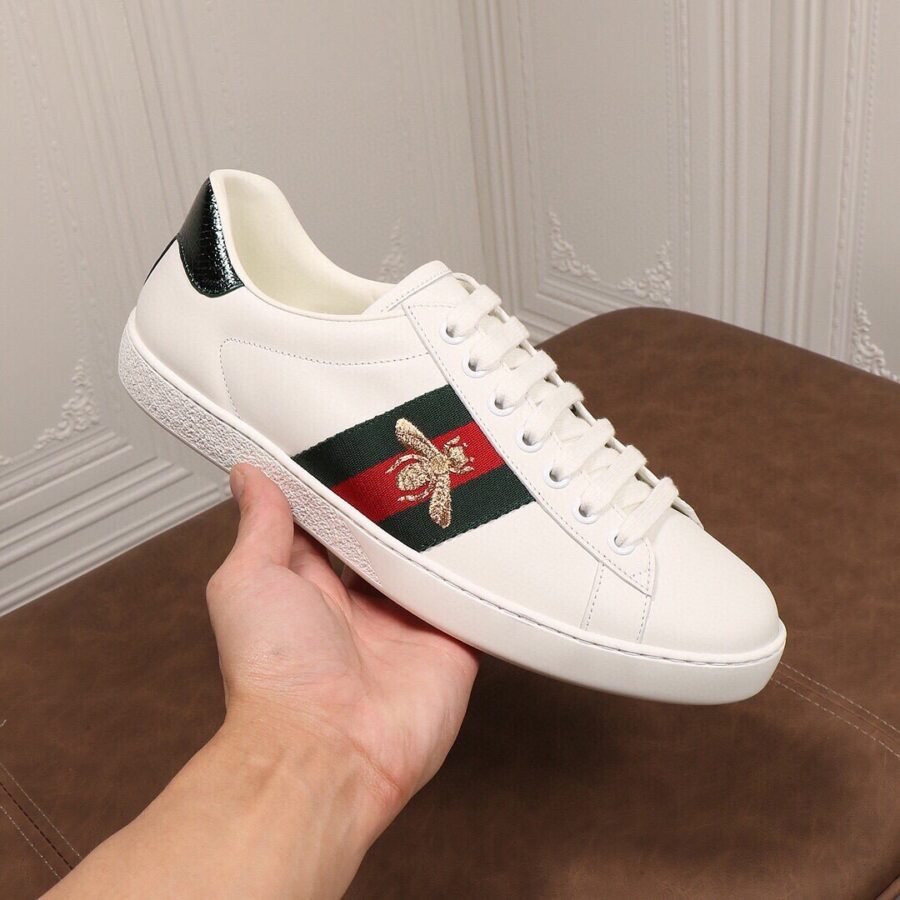 New Ace Sneakers , white Fabric with Bee