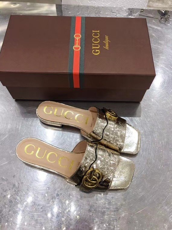 Sandals , brown leather with gold hardware